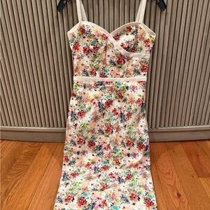 Black Halo Strapless Floral Dress - Multicolor